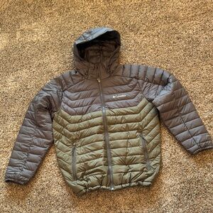 Columbia Puffer Jacket Mens Hooded Full Zip